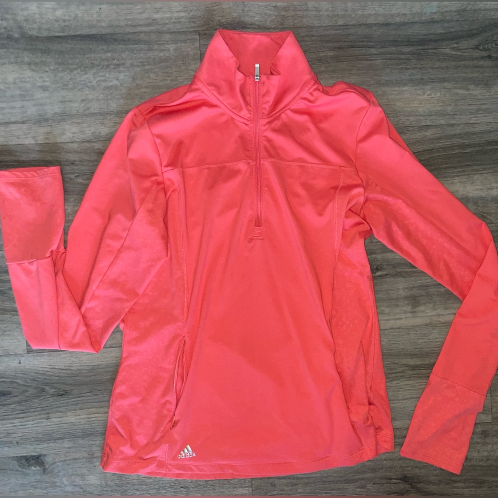 CORAL ADIDAS RUNNING WORKOUT JACKET MEDIUM